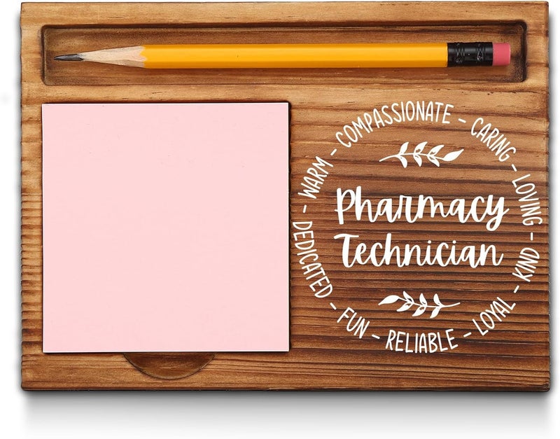akeke Pharmacy Technician Tech Week Appreciation Thank You Gifts, Pharmacy Technician Sticky Note Holder, Pharmacy Technician Office Desk Decor Self-Stick Note Pad Holders GAA23 - Image 1